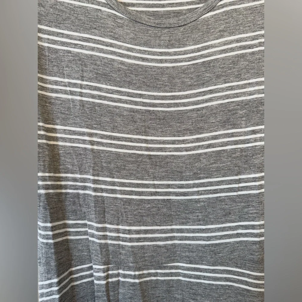 NWT LuLaRoe Anna Maxi Dress Gray and White Size Medium - Picture 7 of 7